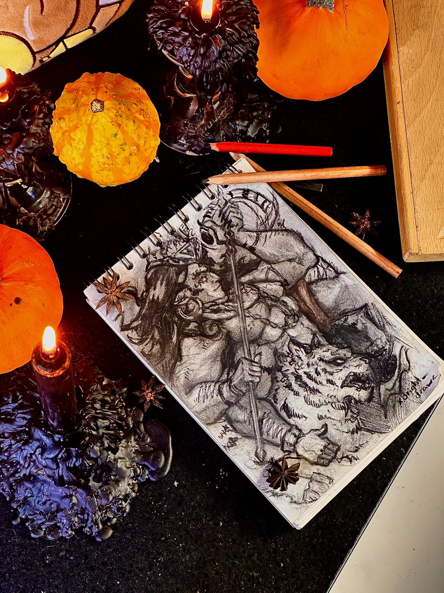 bright_drawz's tweet image. • 🔻🔱 Little drawing of Herald of Change🐯❤️‍🔥