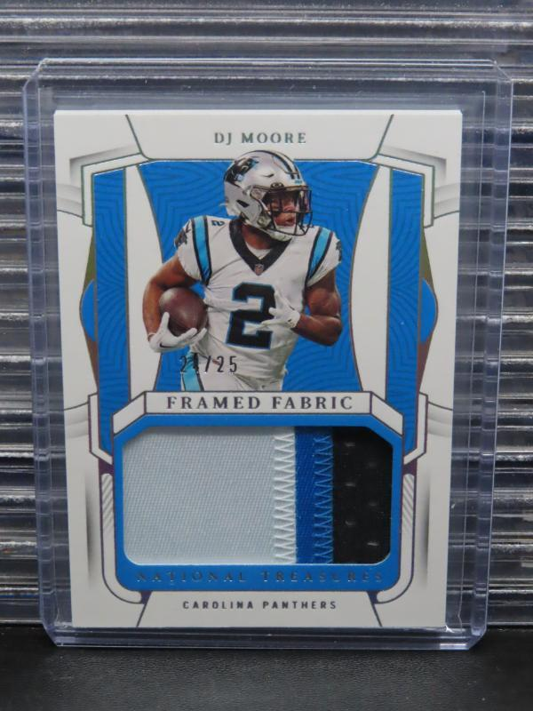 tiffanycards's tweet image. Why patch swap, when it's easier to add a Fake grass stain!!!!

Altered 2022 DJ Moore #FFA-DJM Panini National Treasures - Framed Fabric 24/25