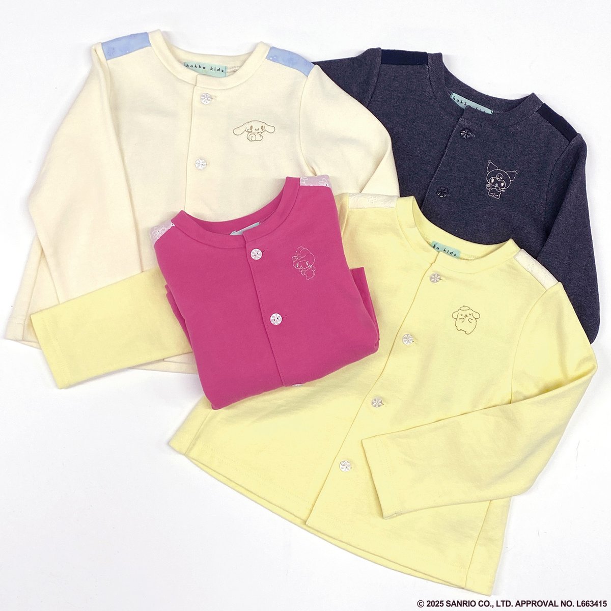 sanrio_news's tweet photo. 子ども服ブランド「hakka kids」とサンリオキャラクターズがコラボ！
人気アイテムのスリムパンツ･長袖チュニック･カーディガンがラインナップ♪
キャラクターのアップリケや刺繍が、さりげなくて使いやすいね♡
https://t.co/03BIXWHaD2 https://t.co/rnW5RegSl2