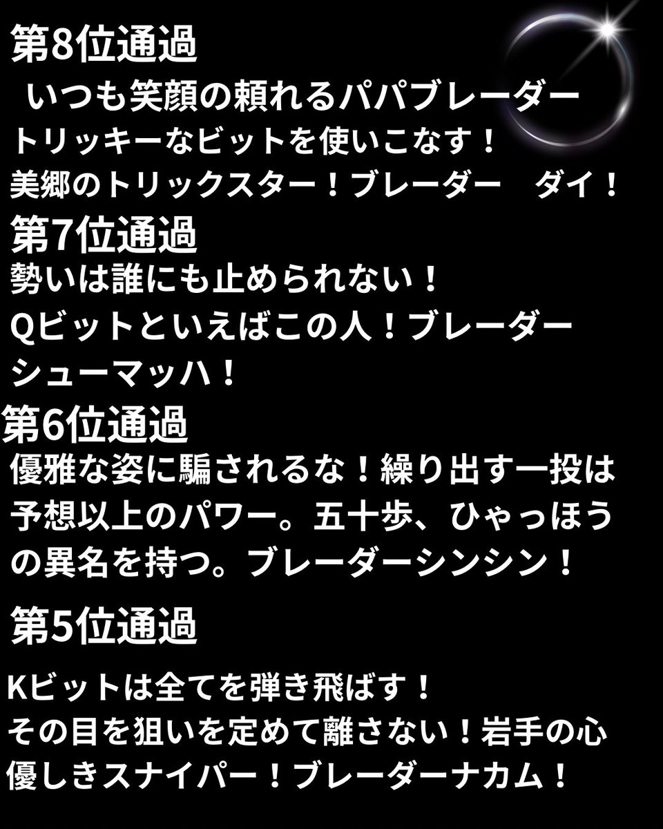 misatocup's tweet image. 皆さんおはようございます。
かかです。

とりあえず今年最後の美郷杯やり遂げて、放心状態😇
皆さんありがとうございました🙇‍♀️✨
ルキエさんから頂上決戦の紹介コメントを教えて欲しいとのリクエストございました！ありがとうございます🐔✨
せっかくなので、頂上決戦の8名の方の分投稿しますw