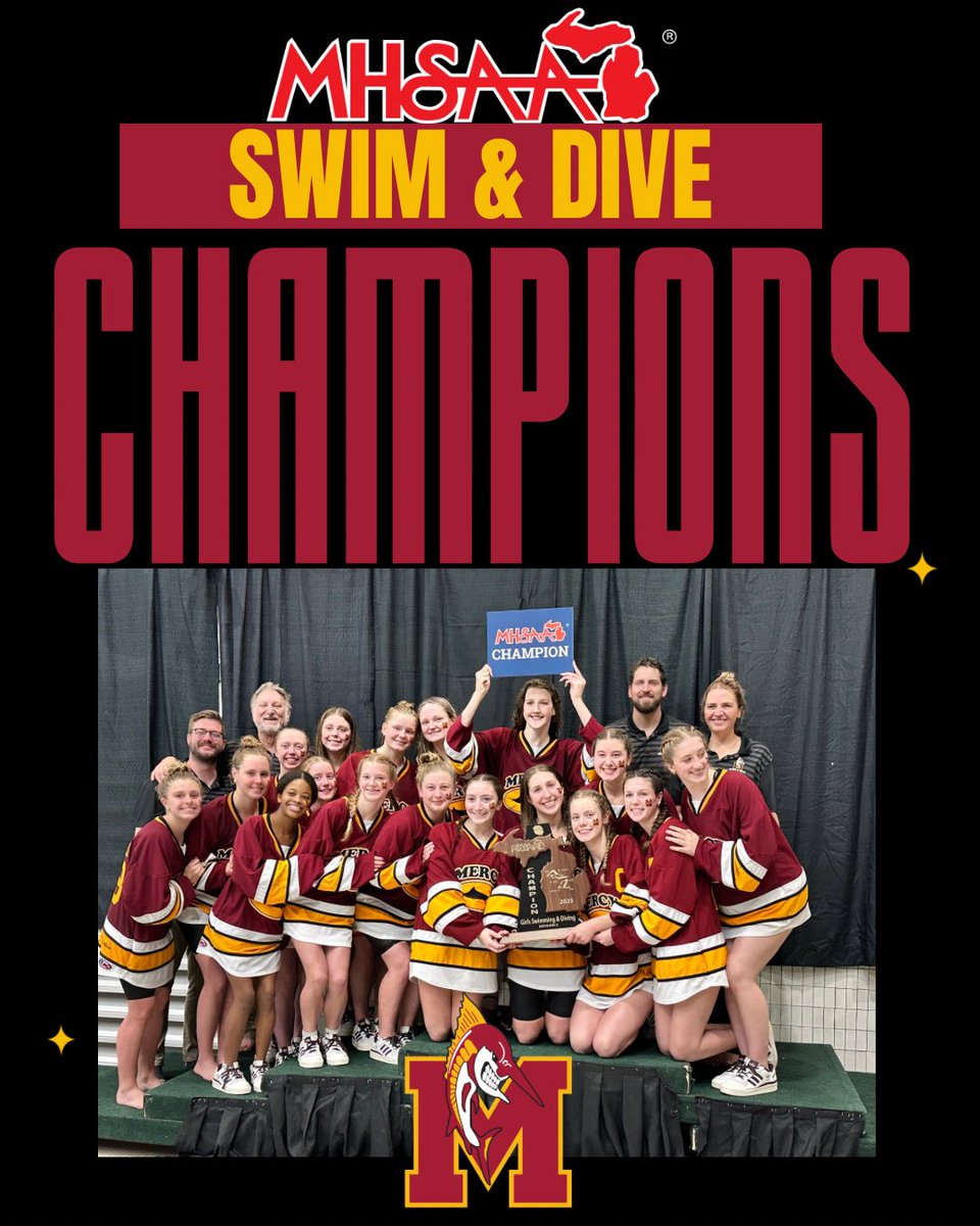 MercyHighMI's tweet image. MERCY SWIM &amp;amp; DIVE MHSAA 🏆CHAMPIONS!!!  

ITS A GREAT DAY TO BE A MARLIN!!!