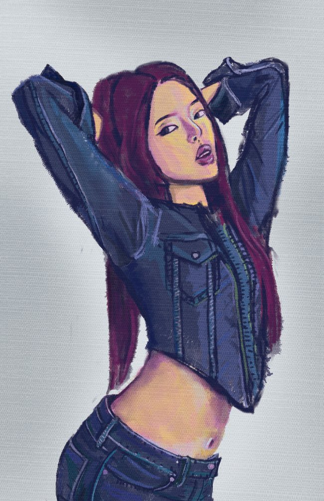 I drew maknae last but she still eats first! 🐚 6/6

Yay for finishing one katseye member a day 💕

(No rts pls!)