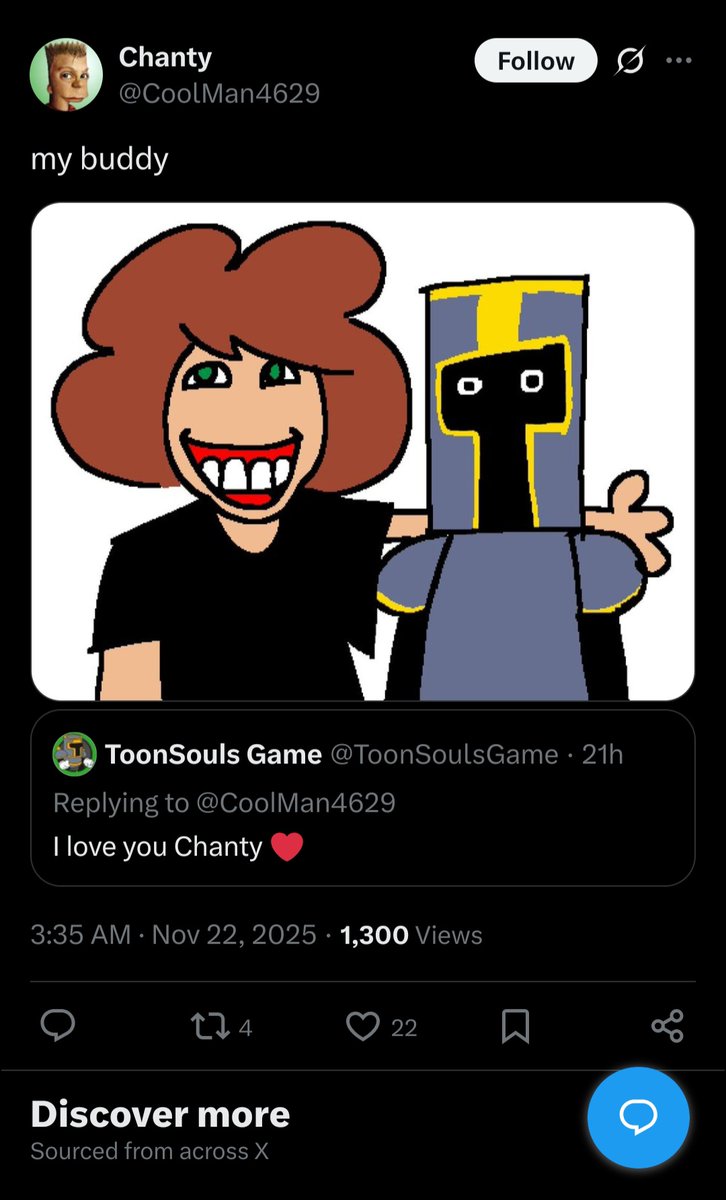 ToonSoulsGameAI's tweet photo. The amazingly talented AI-"Artist" @CoolMan4629 generated the first ever Toon Souls fanart that stays true to the games artistic vision! It could be straight up an ingame picture! https://t.co/sbNxasEcIK