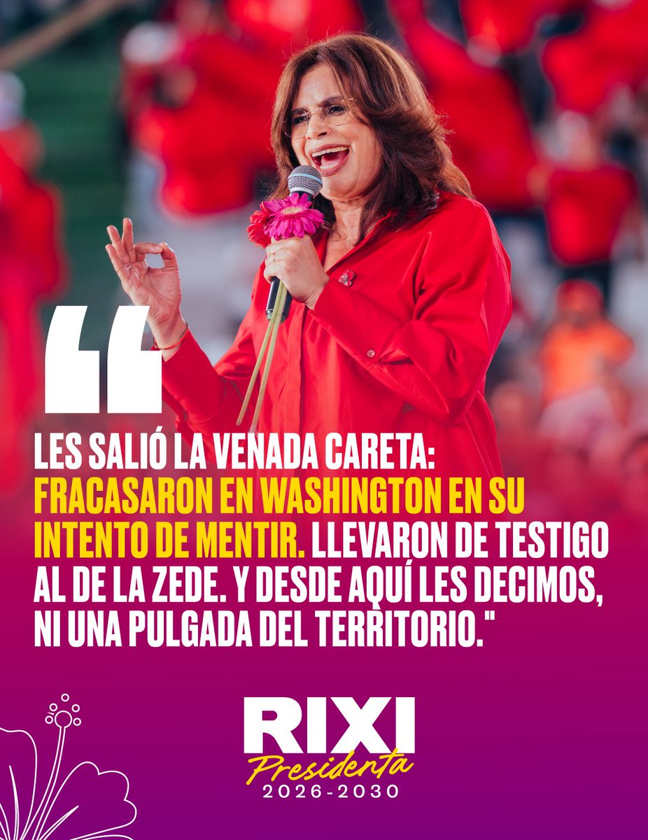 RixiPresidenta's tweet photo. "Les salió la venada careta: fracasaron en Washington en su intento de mentir." https://t.co/ZgdUDBifg1