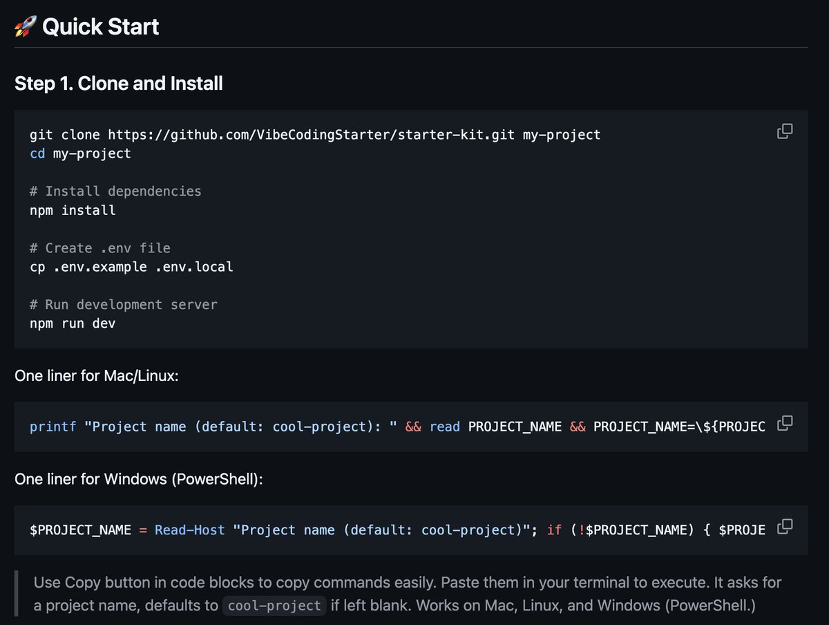 CoderVlogger's tweet image. Added special one-liners for Mac, Linux, and Windows to make installation easier.