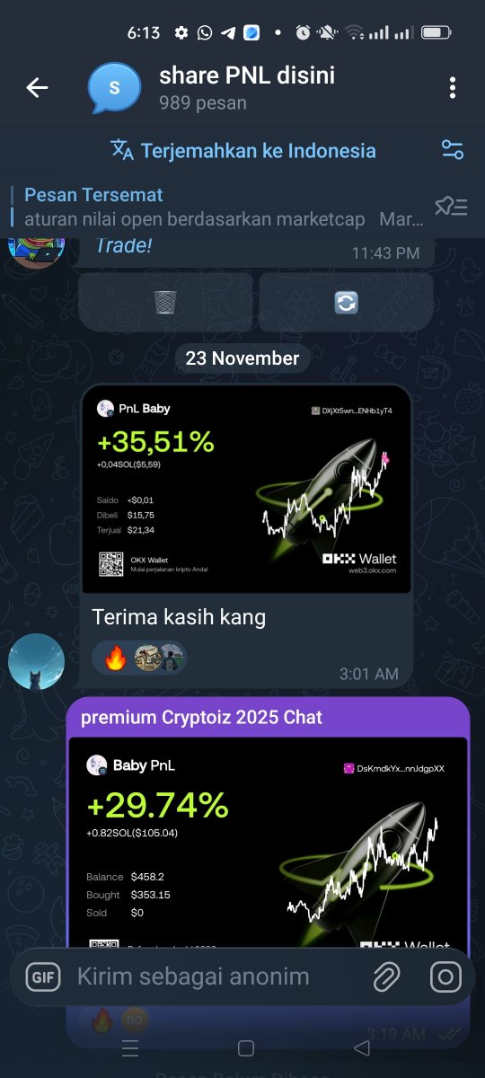 cryptoiz_IDN's tweet image. Pagi pagi pada profit di group