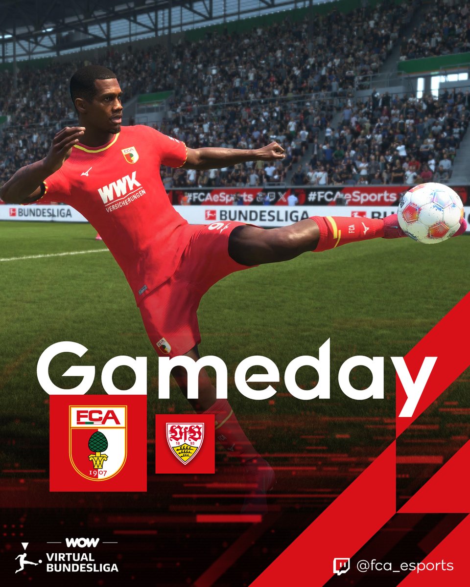 Offline #GAMEDAY! 😎 Ab 14.00 Uhr starten unsere Jungs im Showdown der <a href="/vbl_official/">VBL | WOW VIRTUAL BUNDESLIGA</a>! 😍 Direkt im KO-Modus geht es im Achtelfinale gegen den VfB! 👀 Einschalten im Stream der #VBL! 🤩

#FCAeSports #FCA #VBLCC
