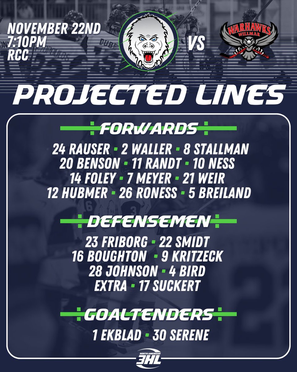 We have just under 2hrs till puck drop in Alexandria, MN