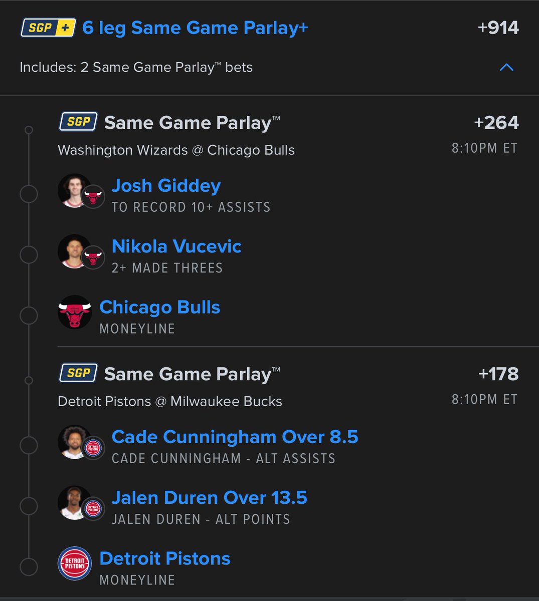 NextLevelBets_'s tweet image. BLESSING $100 TO SOMEONE WHO LIKES IF THIS HITS❤️

NBA CORRELATION PARLAY collab w/@BlazinHotBets 

❤️ IF TAILING Link in comment