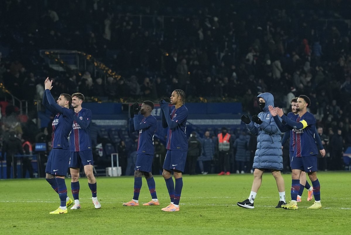 PSG_English's tweet image. Thank you to our supporters! ❤️💙

#PSGHAC (3-0) | #Ligue1
