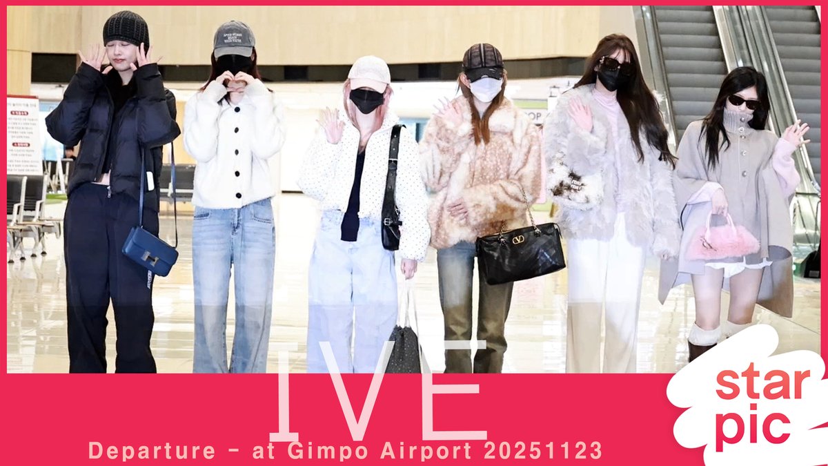 STARPIC11's tweet photo. 아이브 '언제나 러블리 천사' [STARPIC] IVE Departure - at Gimpo Airport 20251123 
https://t.co/QzUE1hAfCG 
#IVE #아이브 #YUJIN #WONYOUNG #장원영 #유진 #가을 #레이 #원영 #리즈 #이서 #ELEVEN #IVE_ELEVEN #아이브_일레븐 #GAEUL #REI  #LIZ #LEESEO https://t.co/VJ03weYsJx