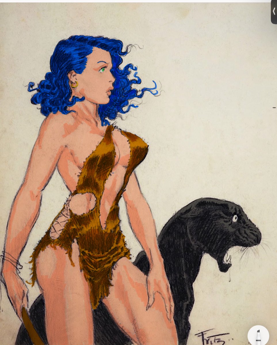 Apastmasterdan's tweet image. Left is a Frazetta piece he did at 16 and the right we have Adam Hughes Repair Girl.