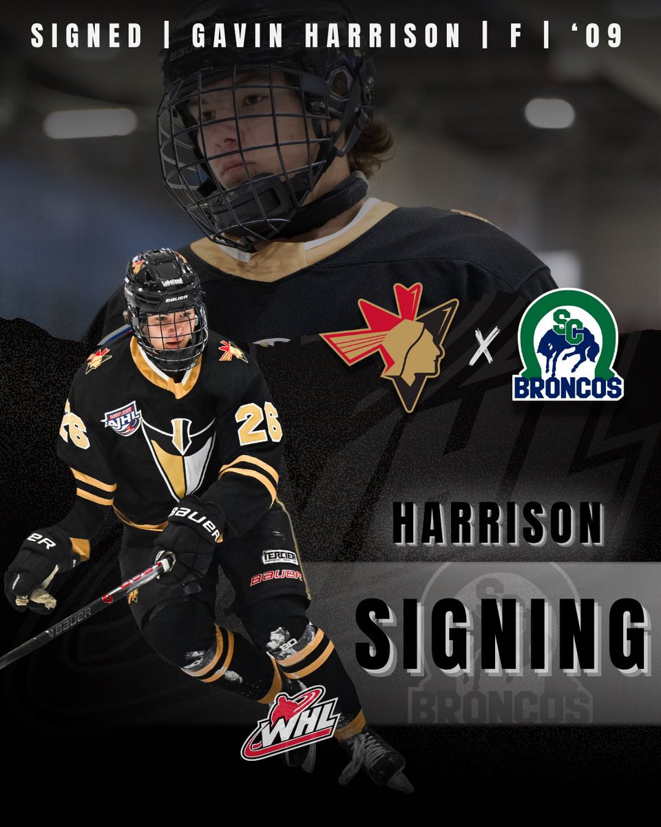 Congrats to Pontiacs Forward, Gavin Harrison on signing with the <a href="/SCBroncos/">Swift Current Broncos</a> of the <a href="/TheWHL/">Western Hockey League</a> !!

Best of luck Gavin!
#goyaks #ajhl