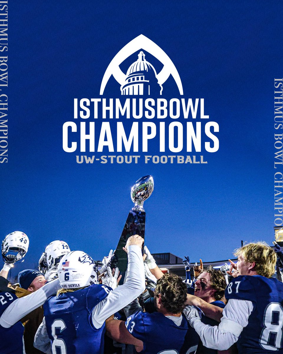 UWStoutFootball's tweet image. ISTHMUS BOWL CHAMPIONS!

#TPC | @isthmusbowl