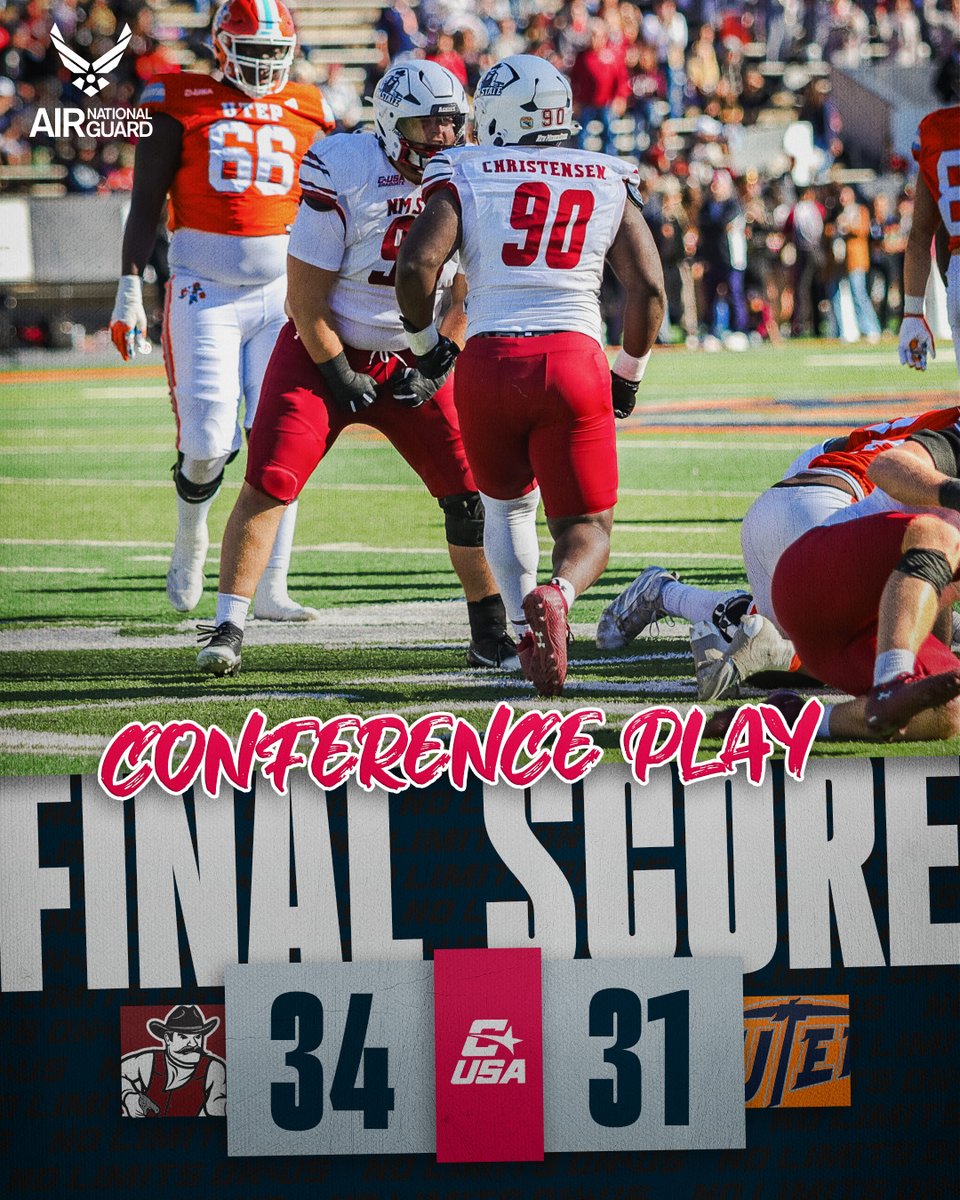 Battle of I-10 belongs to the Aggies‼️🤠

#NoLimitsOnUs | <a href="/NMStateFootball/">New Mexico State Football</a>