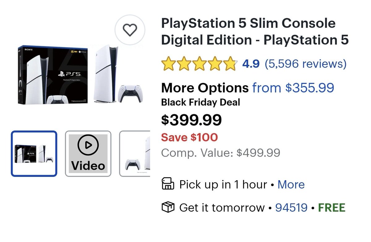 VisualFidelity's tweet image. Digital PS5 Black Friday is the best deal in gaming, quite possibly ever?