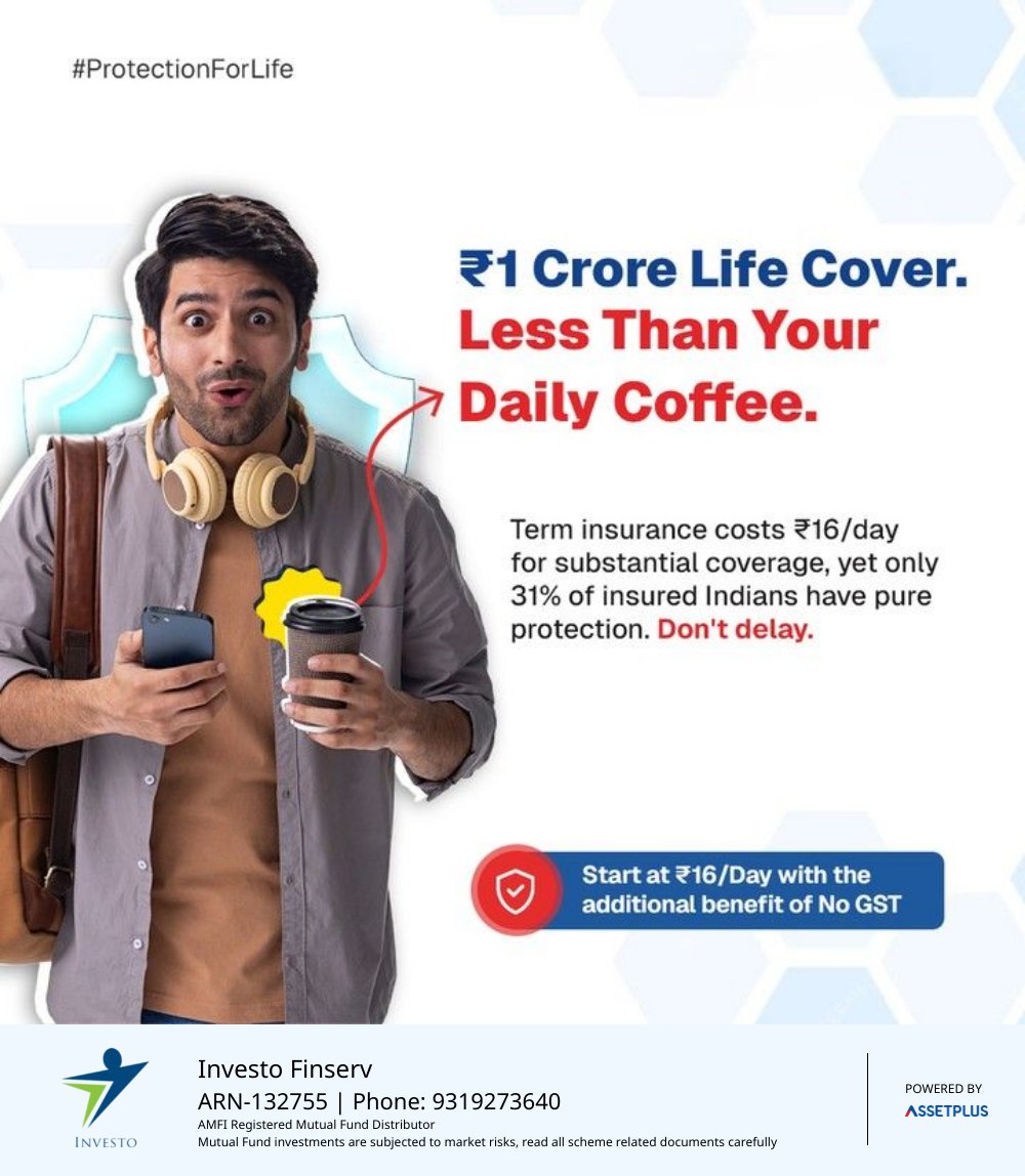 the_investo's tweet image. Your family’s security shouldn’t be expensive - and now, it isn’t.

Get strong life cover at a cost lower than your everyday spends.