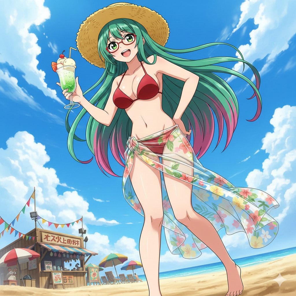 見た人もパレオ着た女の子を貼る