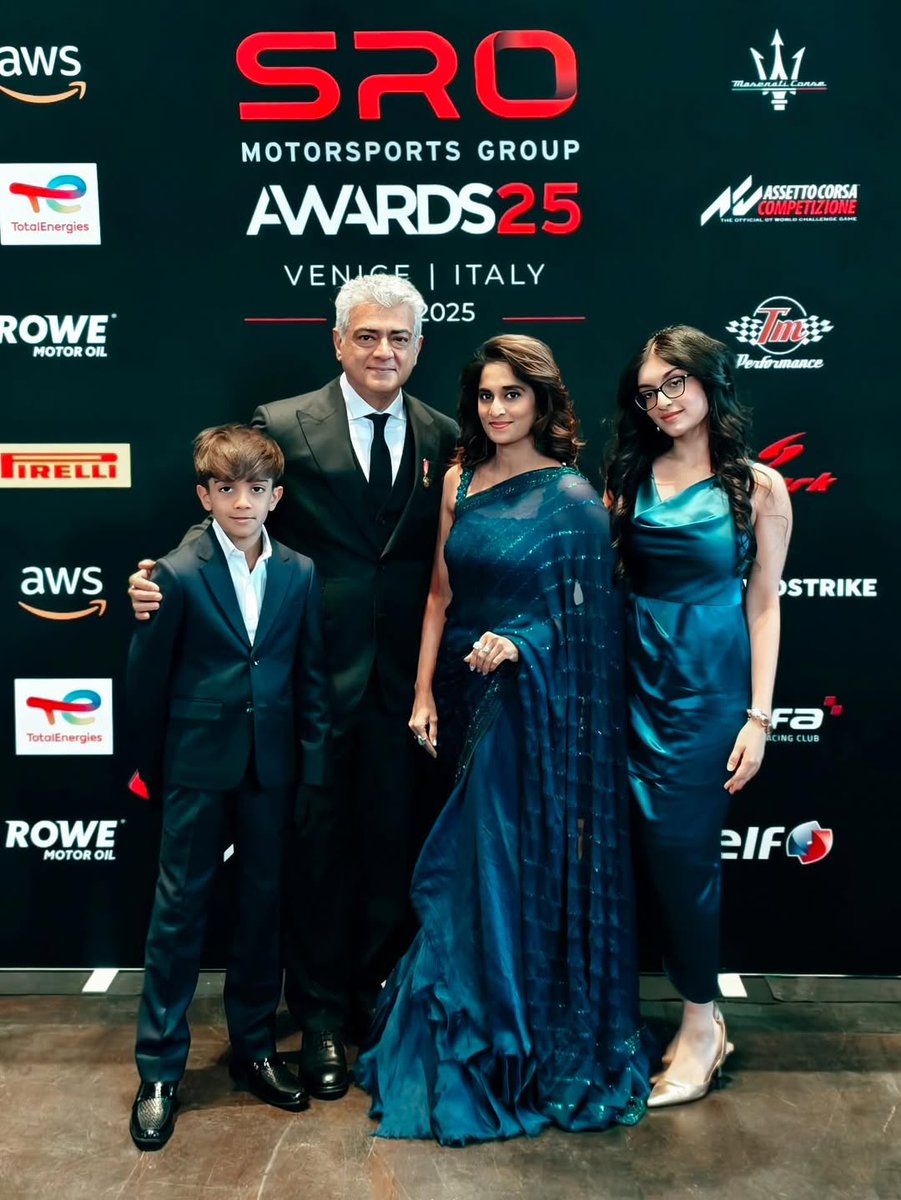 #Ajithkumar sir has been Honoured and Awarded as  “Gentleman Driver of the Year 2025 “in honour of entrepreneur and racing driver, the late Philippe Charriol. ❤️❤️❤️ in Venice #AjithkumarGentlemanDriver