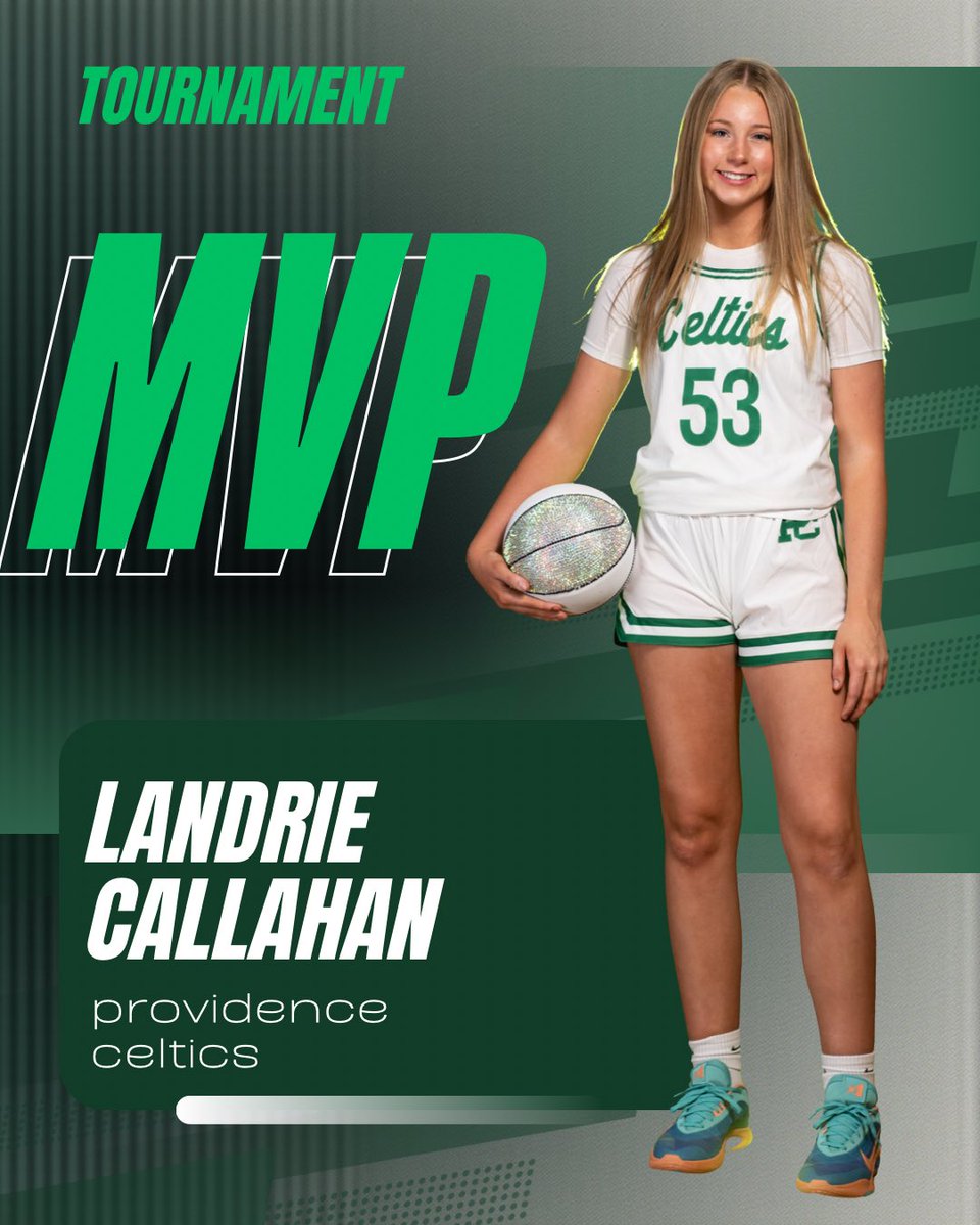 Congratulations to Eilish Raines on All Tournament team &amp; Landrie Callahan on Tournament MVP👊🏼🏀 So proud of you both☘️ #letsgoceltics