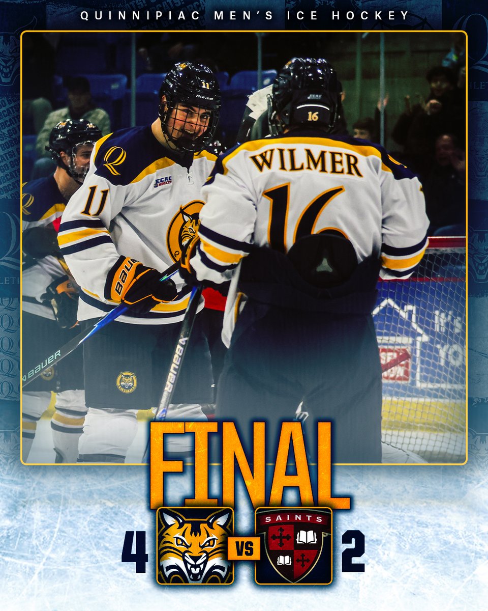 QU_MIH's tweet image. Skated past the Saints 😎

#BobcatNation x #NCAAHockey