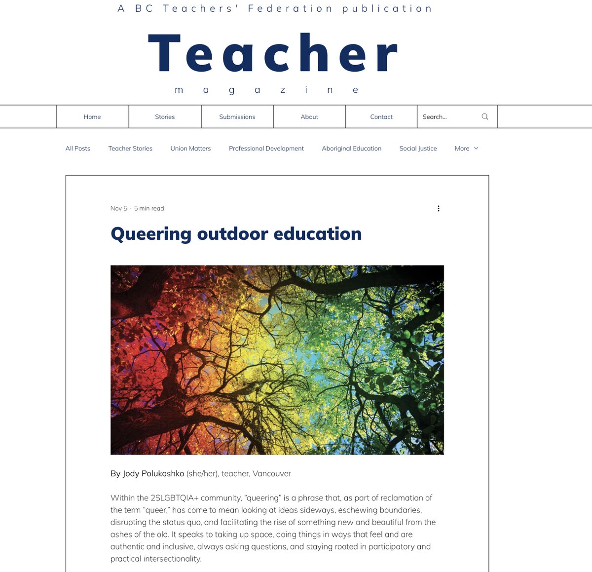 jonkay's tweet image. in its new newsletter, the BC Teachers’ Fed., the union representing BC public teachers, instructs us on “Queering Outdoor Education”

Here are 7 highlight lessons

Lesson 1: To study queerness (&amp;amp; white supremacy, obvs) kids shd watch clouds “TRANSform”

bcuz ppl are like clouds