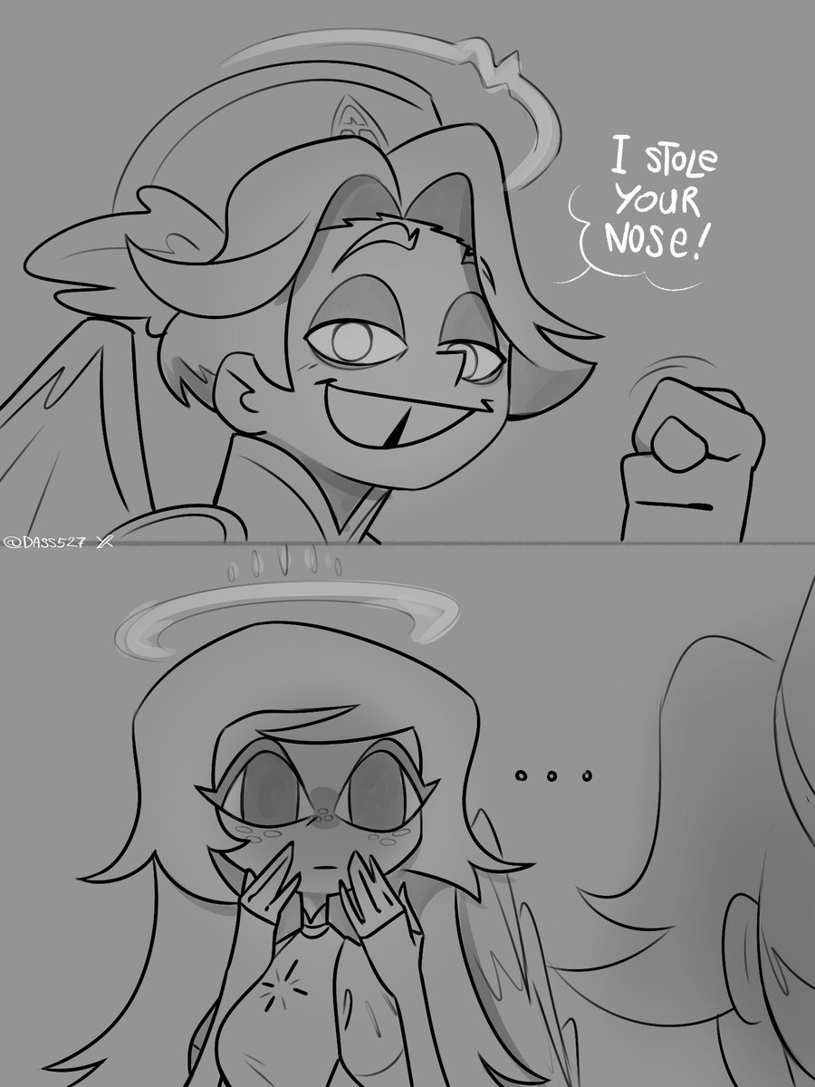 Dass527's tweet image. The joke kinda got out of hand 🥶
#Serapherd #HazbinHotelAbel #HazbinHotelEmily #HazbinHotel