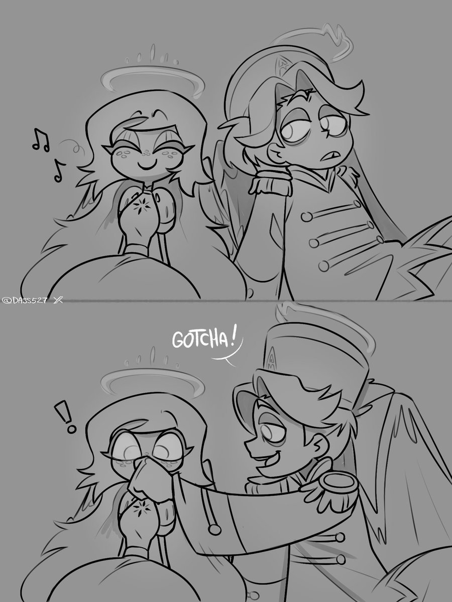 Dass527's tweet image. The joke kinda got out of hand 🥶
#Serapherd #HazbinHotelAbel #HazbinHotelEmily #HazbinHotel