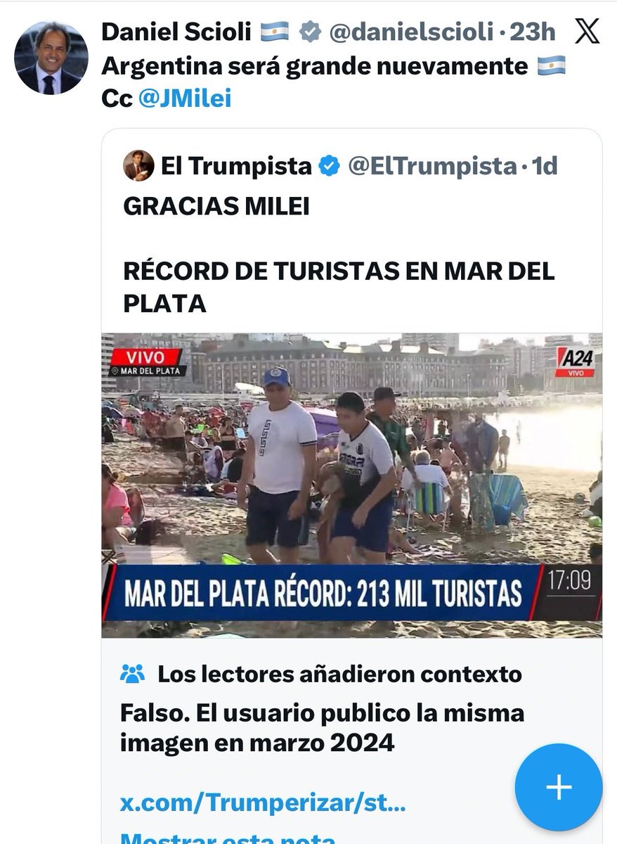 No lo dejan mentir tranquilo a Scioli: