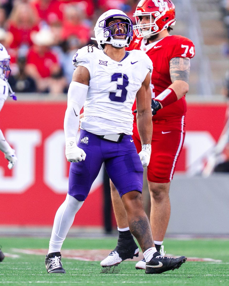 TCUStatsInfo's tweet image. .@TCUFootball&apos;s Kaleb Elarms-Orr has again recorded 15 tackles in a game - his third time this season doing so. 

He was the first Frog to post consecutive 15-plus-tackle games earlier this season.

#GoFrogs