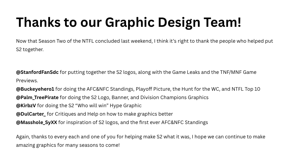 The NTFL tweet media