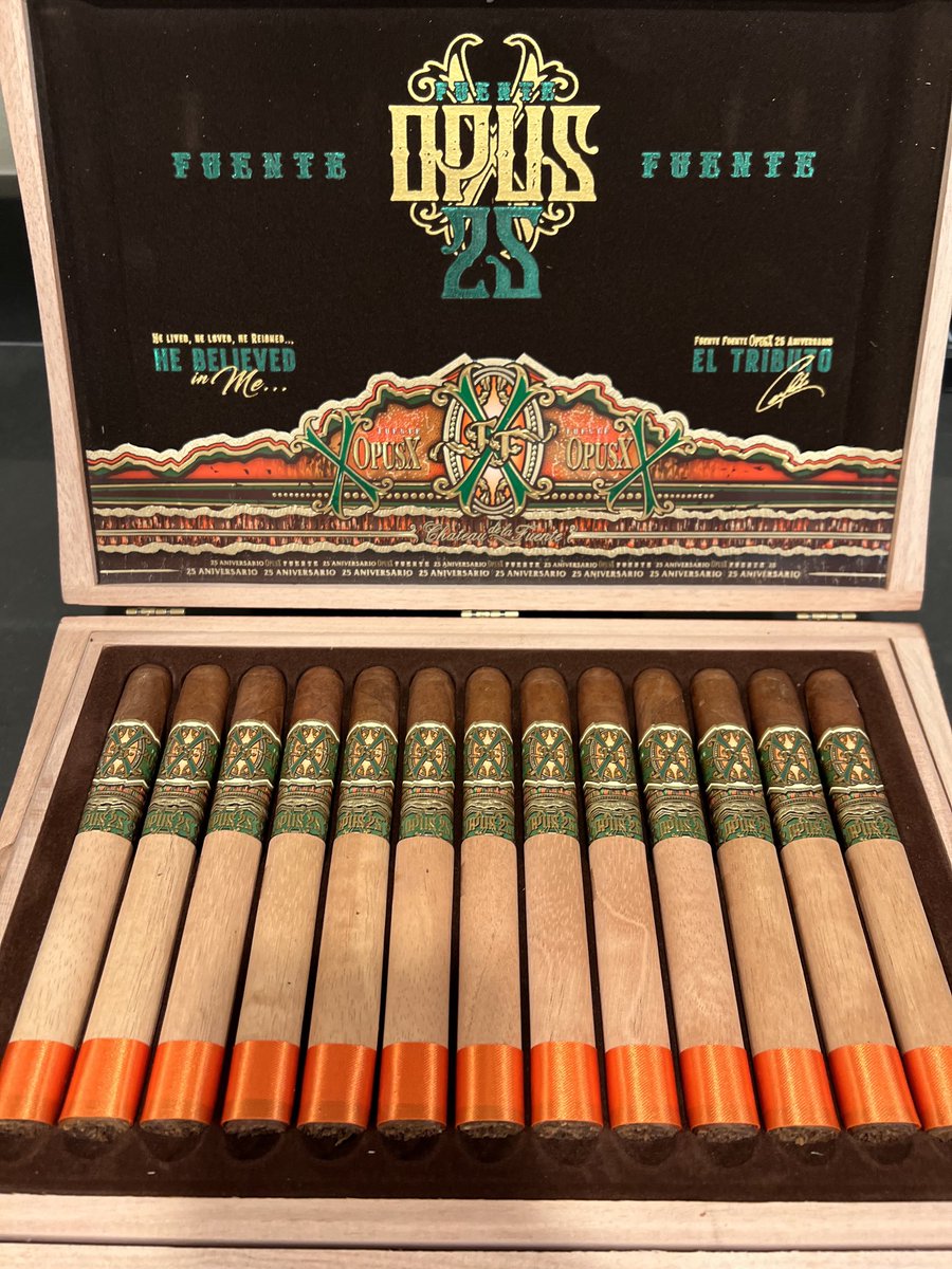 Opus 25th Anniversary El Tributo (box of 25) available. 
One of my favorite cigars in the past 5 years. 
DM to order.