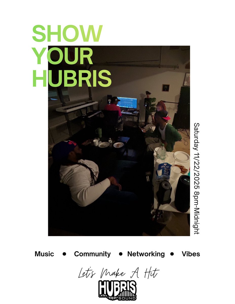 Going live on Tik Tok for “Show Your Hubris” pull up!

@ producethewAv