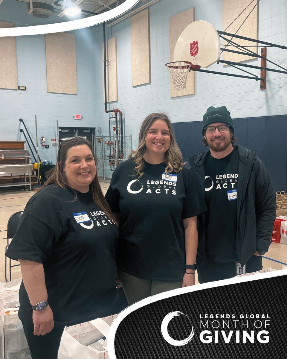 A few of our team members stepped up to give back this week at The Salvation Army Thanksgiving basket distribution for families in need. We are proud to serve in our community year-round, but especially during this season of giving!
#LegendsGlobal #GlobalMonthofGiving
