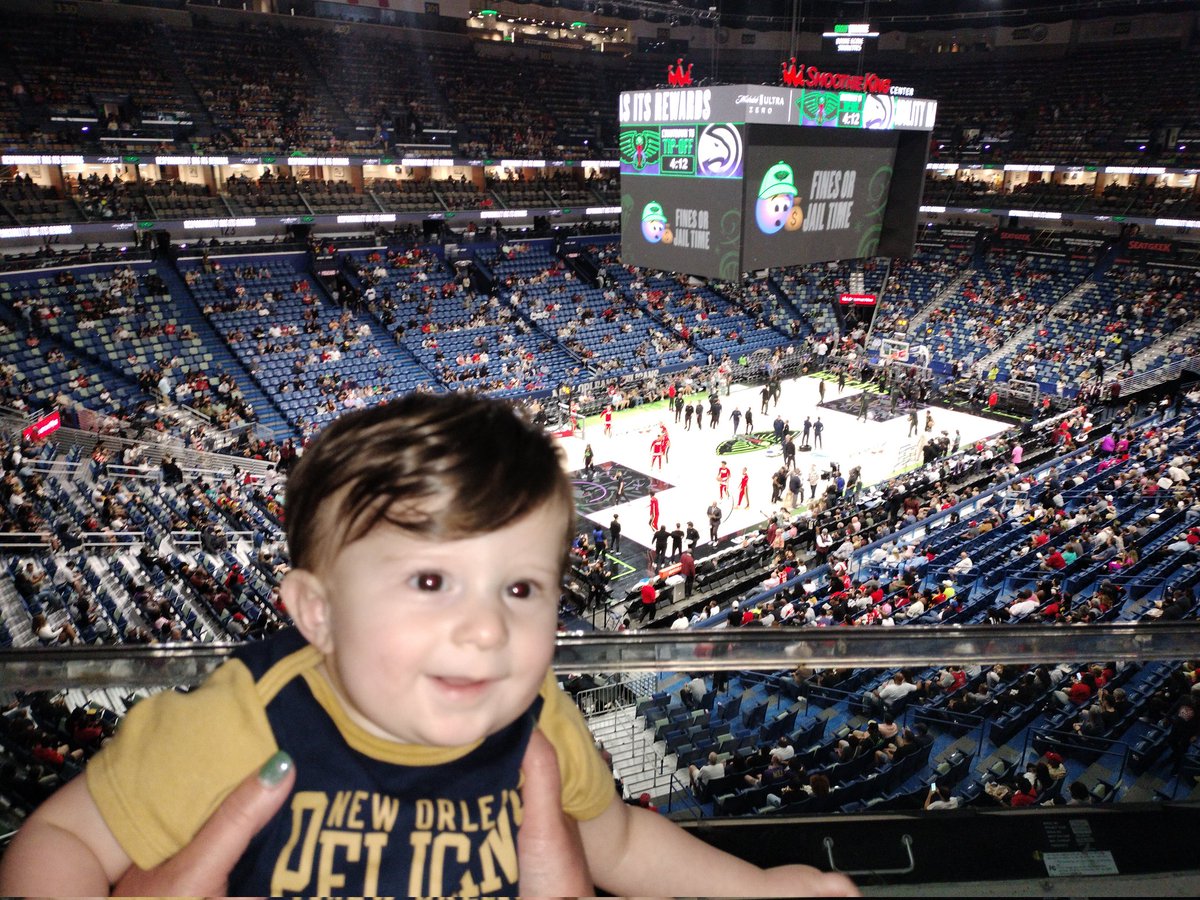 Zade's 1st pelican game #pelicansgameday
