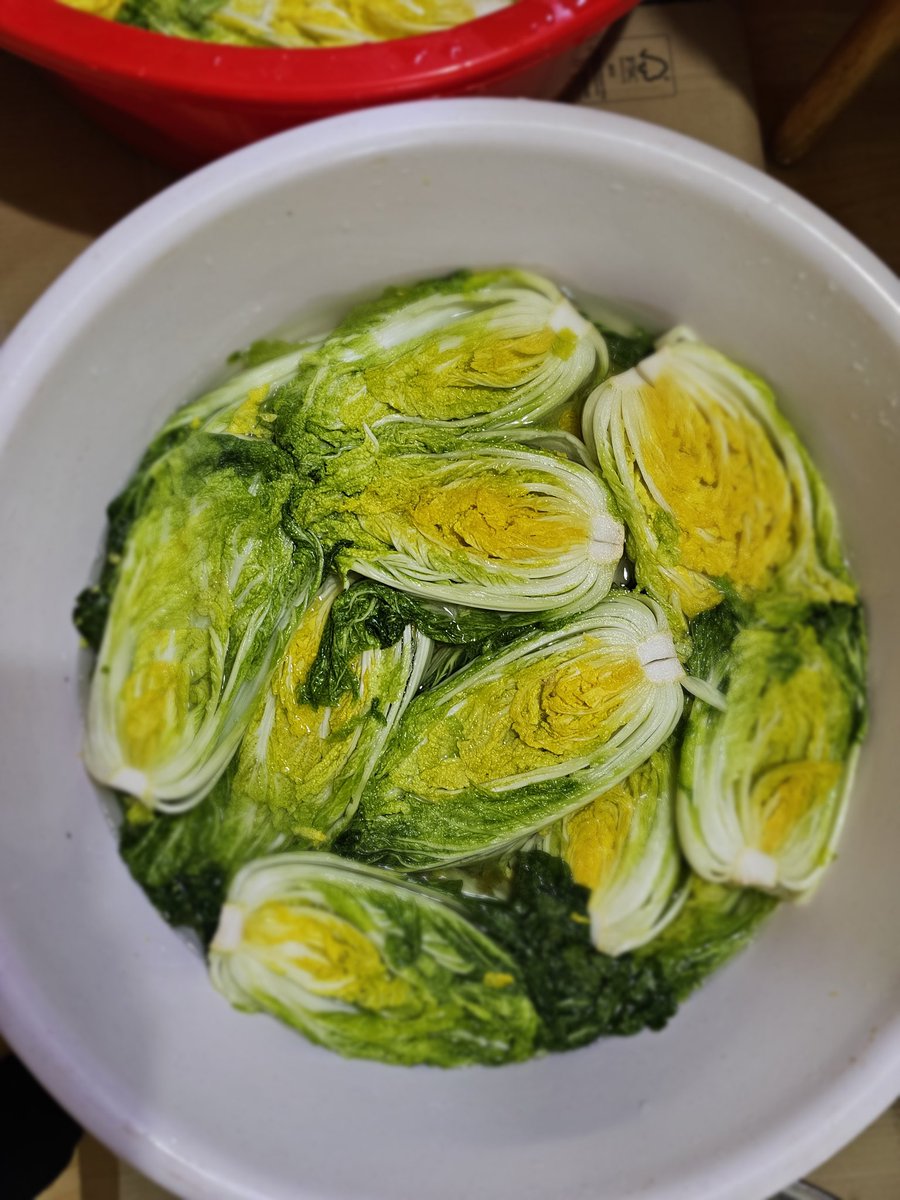 melisa8610's tweet image. 김장 끝!!
크고 두꺼운 잎의 배추를 좋아하지
않아서 로컬푸드마켓 오픈런
무 두 다발 사서 한 다발은
동치미를 담았다
며칠 숙성이 되어야 제 맛이 나겠지
작고 예쁜 배추들을 골라 절이고
양념 바르고
그 사이에 생략된 어마무시한
노동은 말해 무엇하리
이제 겨울 숙제가 끝났다
힘들지만 개운하다