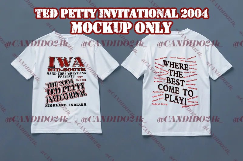 🚨🚨ATTENTION🚨🚨
*trying to get all things together to put these in production*

IF YOU ARE INTERESTED IN BUYING THE 2004 TPI REPRODUCTION EVENT SHIRT, COMMENT “TPI” BELOW. #iwa #iwams