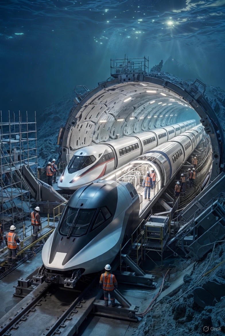 AkosKovacs12's tweet image. Just asked @grok about Elon’s idea of a transatlantic tunnel NY ↔ London 🚇🌊
Spoiler: still no real project… but Grok the Great just generated these INSANE illustrations for me! 🔥🤯
Which one is your favorite? 👇
#TransatlanticTunnel #Hyperloop @elonmusk @boringcompany