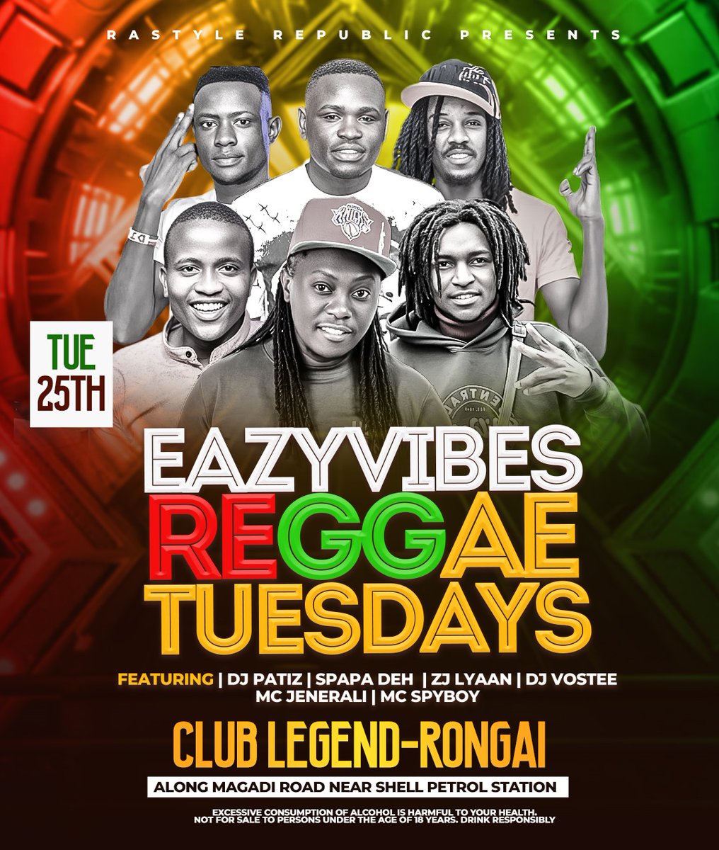 DjLyaan's tweet photo. Every Tuesdaze @legendrongai Come through Enjoy the Vyb... Featuring @deejaypatiz @SpapaDeh  @DjLyaan @mcjenerali @mcspyboy @djvoste
Powered by @RastyleRepublik  KARIBUNI SAANA https://t.co/DrEvgUfYt9