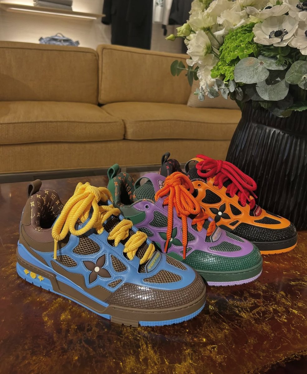 Ovrnundr's tweet image. First Look: New Louis Vuitton Skate Sneaker Colorways (2025) 🌈 🛹

📷 @Wespeso