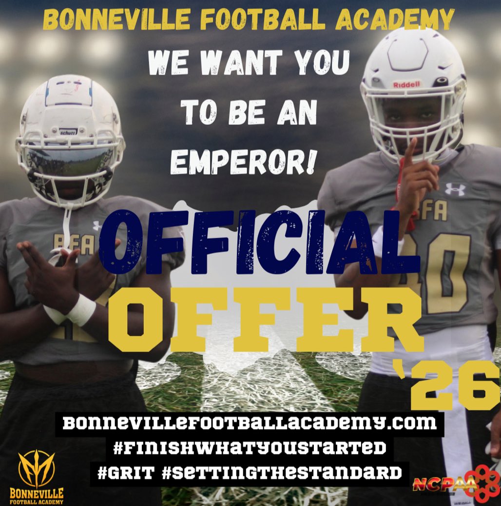 After a great conversation with <a href="/coachjulio1119/">Coach Julio</a> im blessed to receive my 3rd offer from bonneville football academy! <a href="/SantaTeresaFB/">Santa Teresa Desert Warrior Football</a>
