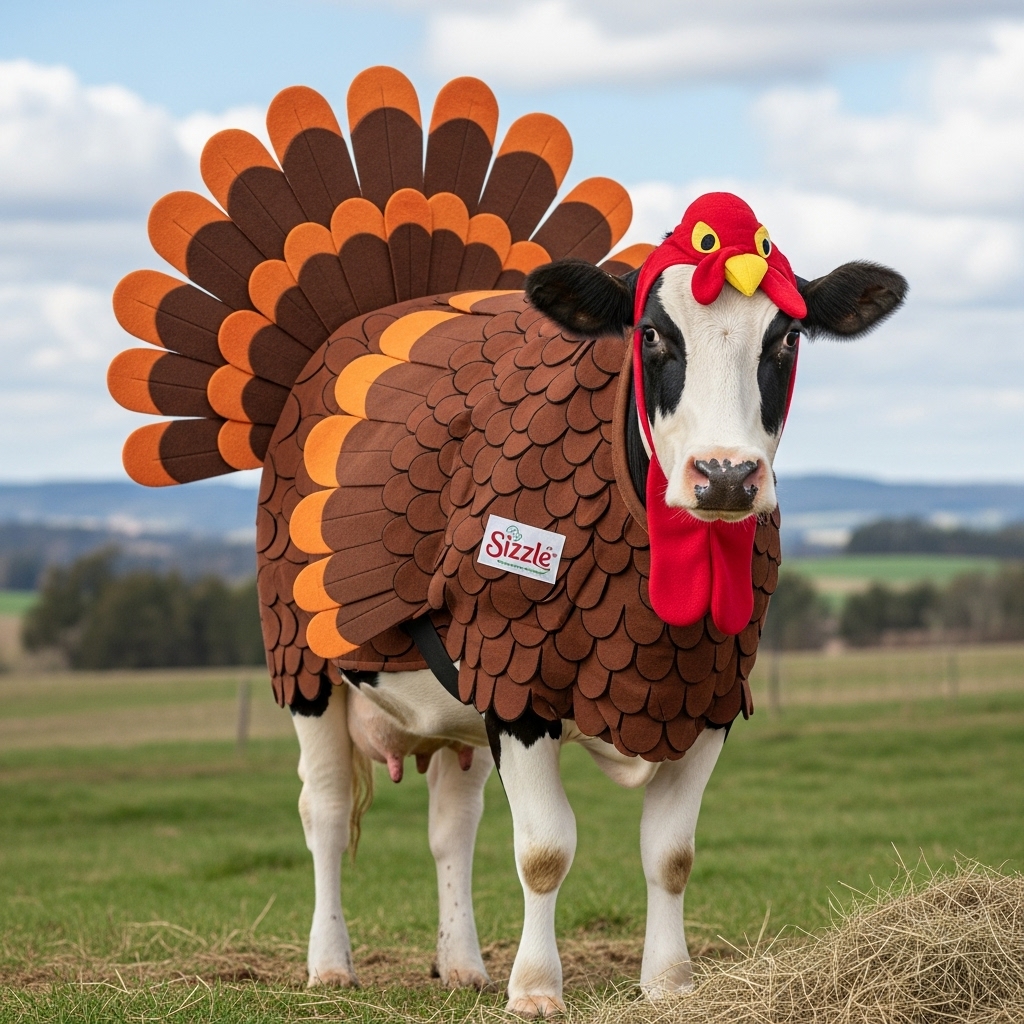 "Sizzle" brand (Turkey Costume for Cows)

#SizzleBrand