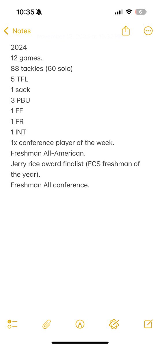 cj_coombes1's tweet image. 🚨stats/accolades. 2024-All American DB. 2025- preseason FCS defensive player of the year watchlist/All American.

2025- 3 games played due to injury. (Healthy now!) Midseason All American in 3 games.

32 tackles
3 TFL
1 sack 
3 PBU
2 FF
1 FR
1 INT (73 yard TD)
1x conference POW