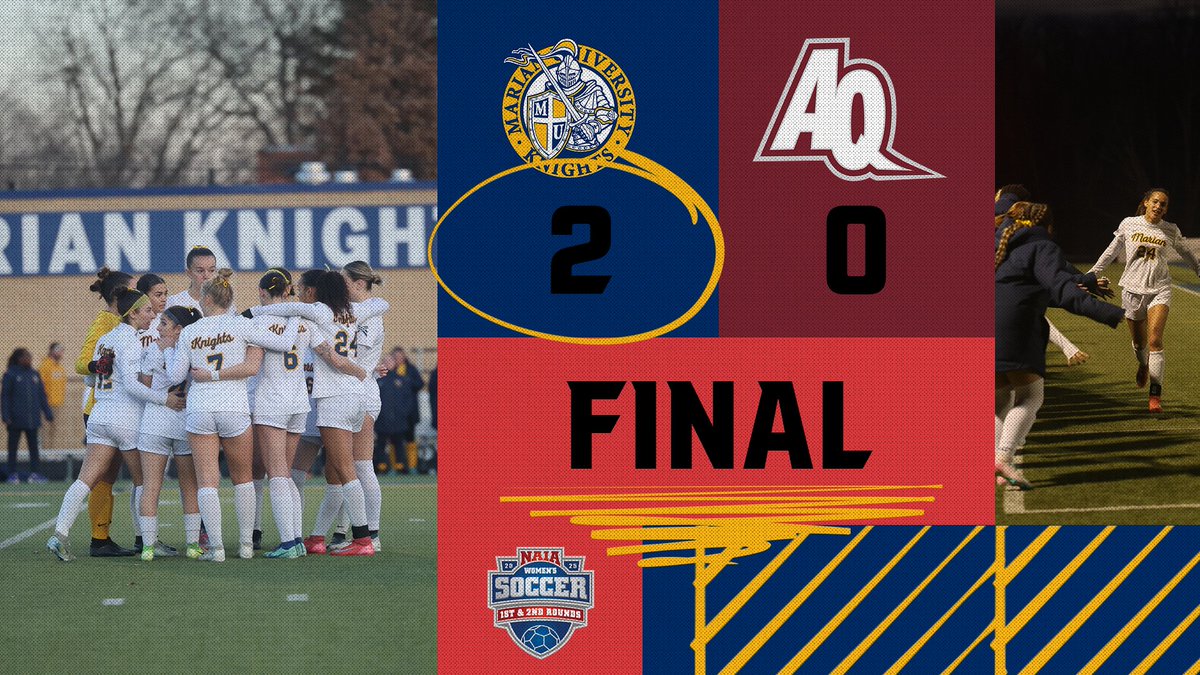 MUKnights's tweet photo. WSOC | FINAL

@MarianWSOC is off to Florida!! With Allie Tredway and Olivia Parmer recording the two goals over Aquinas!! https://t.co/FfDKo2x5HE