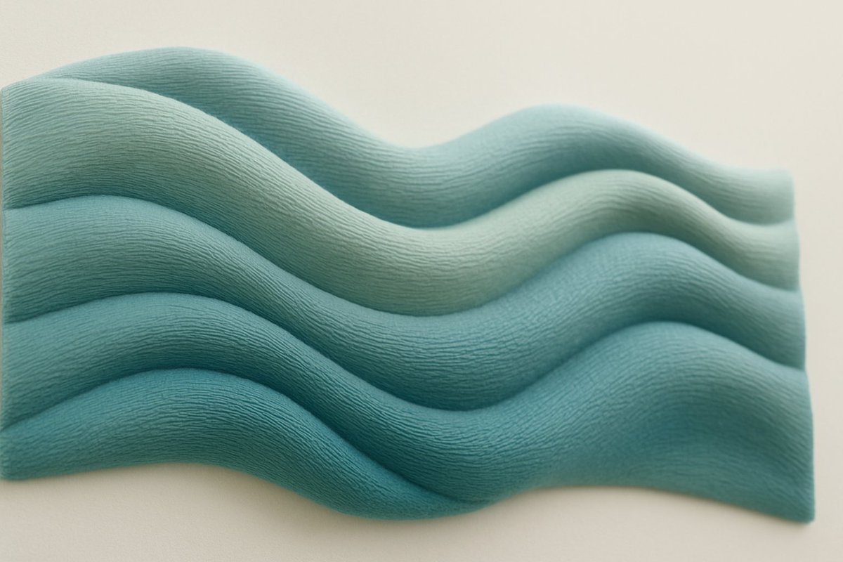 Texture therapy: raised stitch, soft gradients, and rhythmic relief invite viewers to slow down—micro-retreats in busy spaces. Curate calm where it’s needed most. #art #wellness #textileart #fiberart #mindfuldesign #contemporaryart #interiordesign susanhenselprojects.com