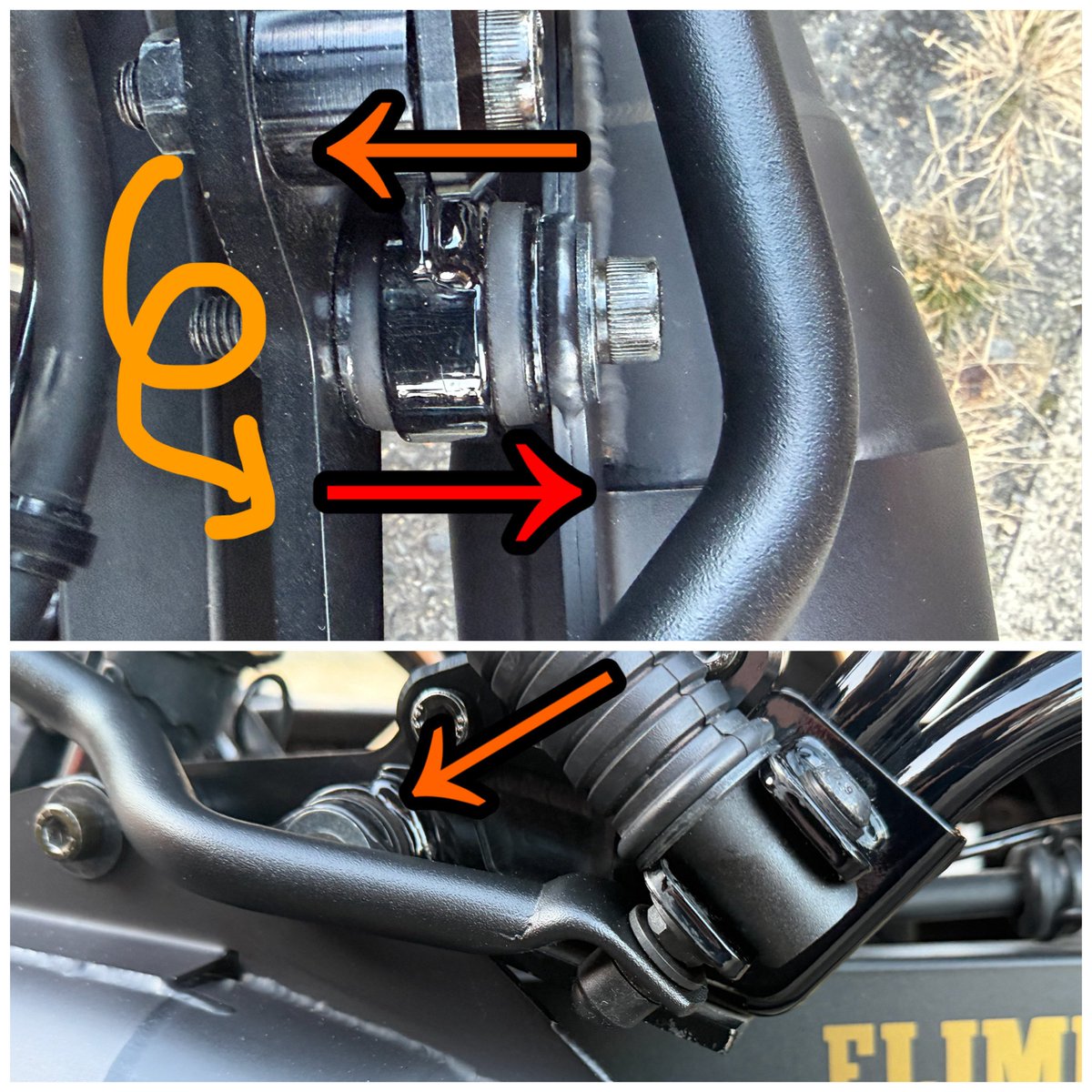 Libra_ELIMI's tweet image. 改めて惚れ惚れしちゃう
ただ気になる
マフラー固定ボルトがフレームに重なって
外せない
プラザで点検時に毎回マフラー外すのでこのままではパニアサポートまで外さなきゃなので
ボルトを逆にしてナットをフレーム側に🧐
問題解決しかしいい😚すごくいい😉
＃エリミネーター
＃GIVIパニアケース