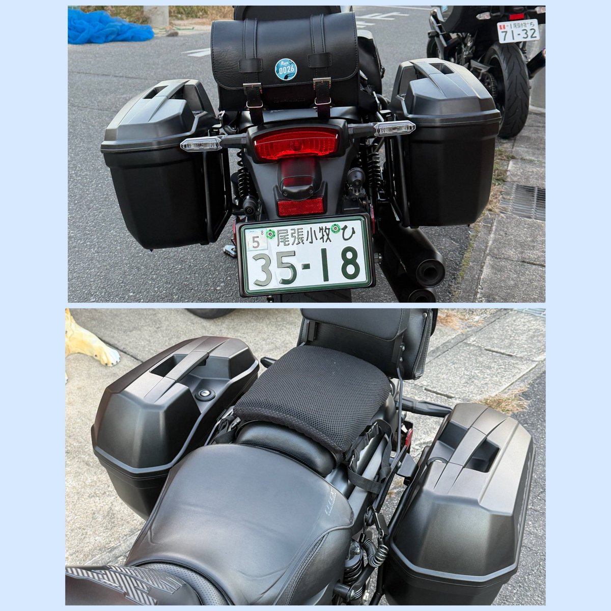 Libra_ELIMI's tweet image. 改めて惚れ惚れしちゃう
ただ気になる
マフラー固定ボルトがフレームに重なって
外せない
プラザで点検時に毎回マフラー外すのでこのままではパニアサポートまで外さなきゃなので
ボルトを逆にしてナットをフレーム側に🧐
問題解決しかしいい😚すごくいい😉
＃エリミネーター
＃GIVIパニアケース