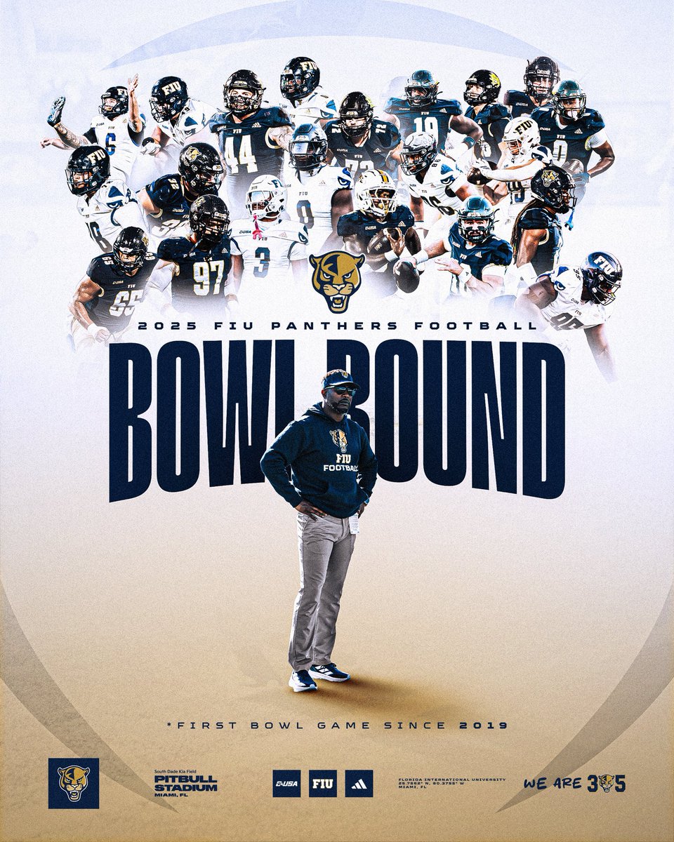 FIUFootball's tweet image. BOWL BOUND 🔥🔥🔥

FIUsports.com/Bowl