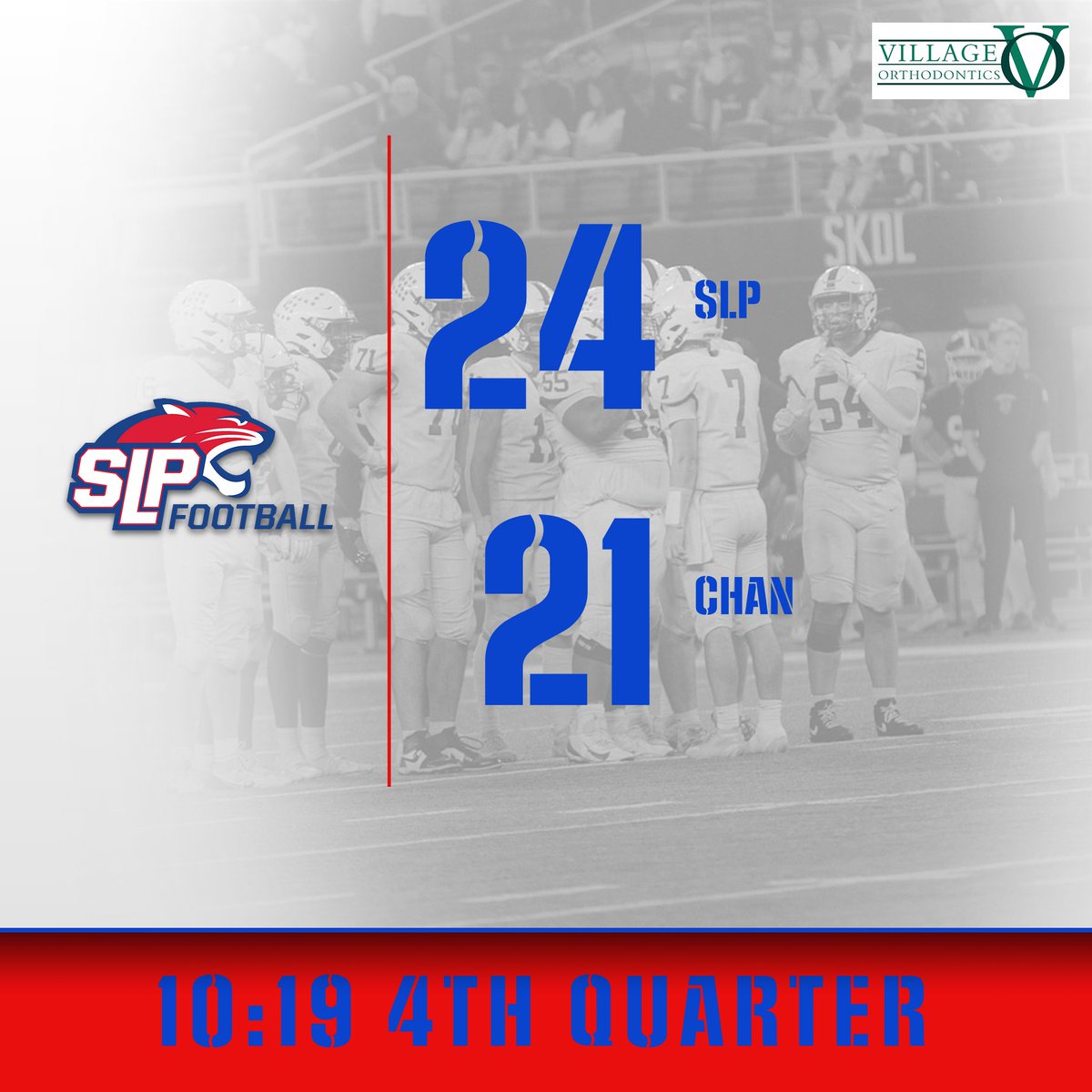 SLPPantherFB's tweet image. We&apos;re leading Chanhassen 24-21 with 10:19 left in the 4th Quarter!! 💪 #PantherPride on the Drive