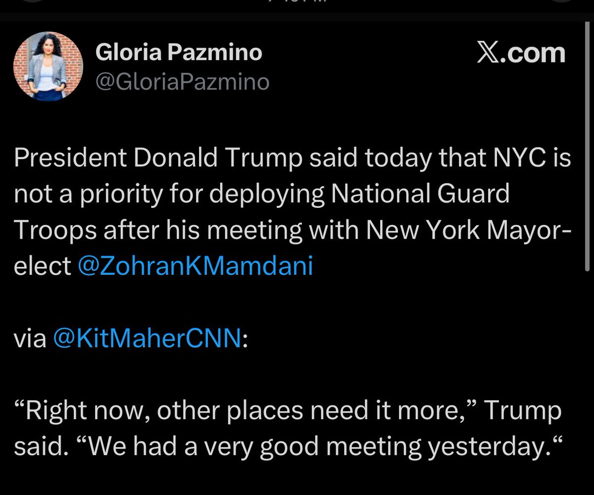 <a href="/MshanBC/">Variant</a> <a href="/bri_guy_ny/">Goodbye Cuomo Forever</a> Fetterman and Whitmer bowed down to Trump for literally no reason. Fetterman seems to enjoy it. Zohran had a really good fucking reason. And he won. That’s the crazy part. He had arguably the most productive day ever for someone who wasn’t even mayor yet and you’re complaining?